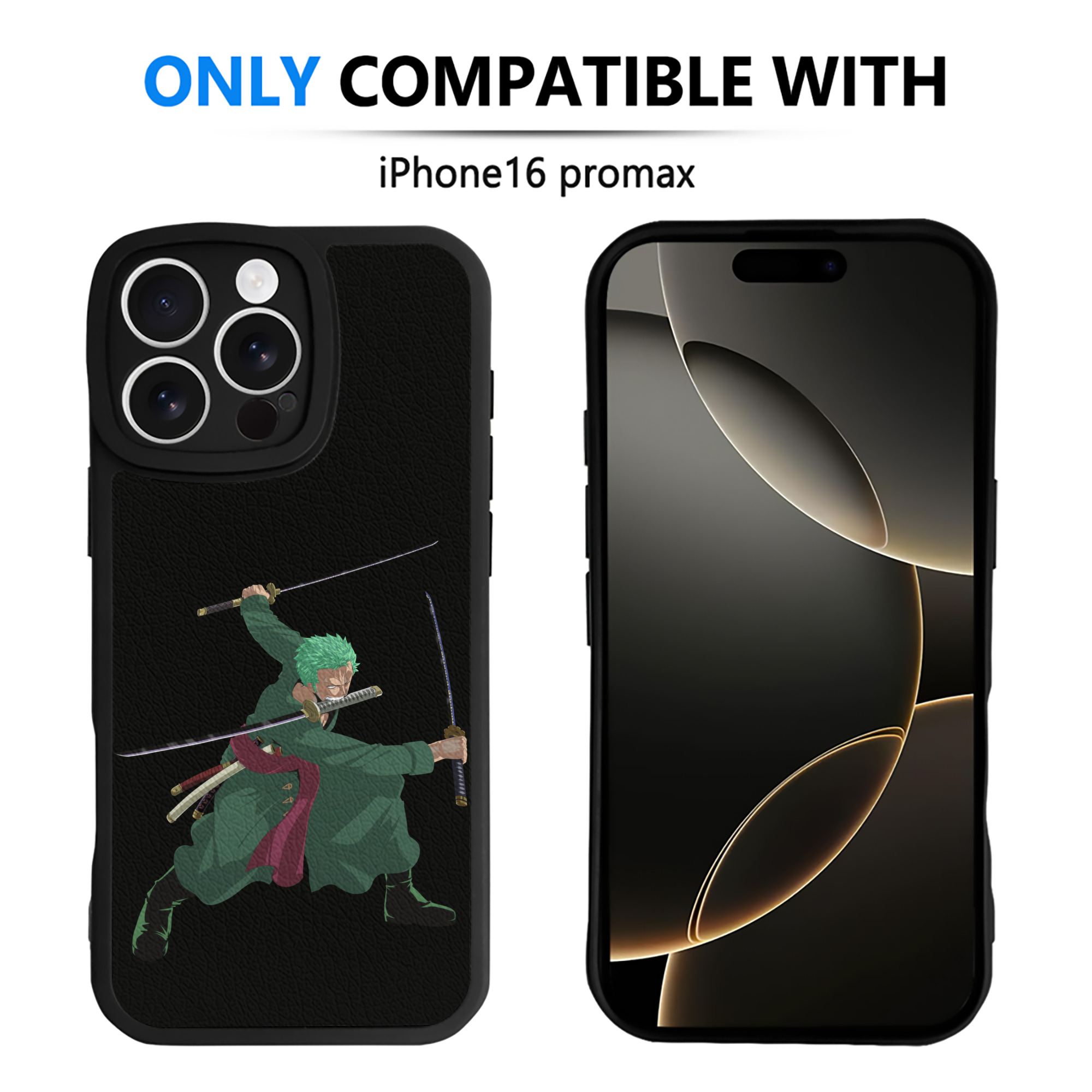 ワンピース ロロノア・ゾロ ONE PIECE Roronoa Zoro 【iPhone 16シリーズ対応】シリコンスマホケース（レザー調） 材質：シリコン